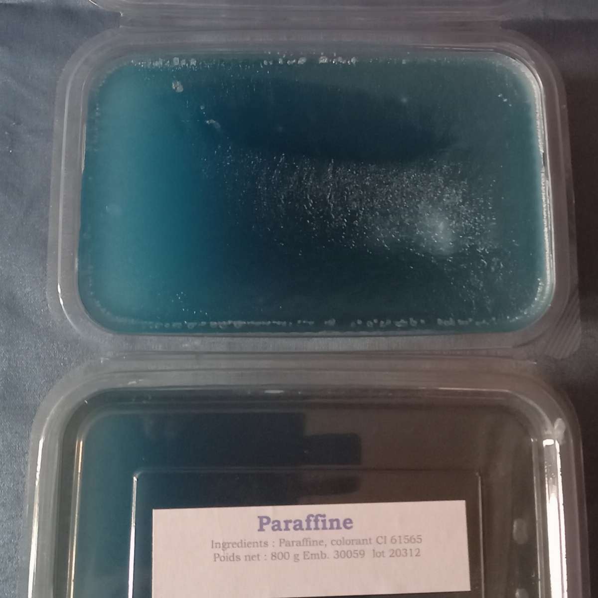 Barquette de paraffine bleue 800 g